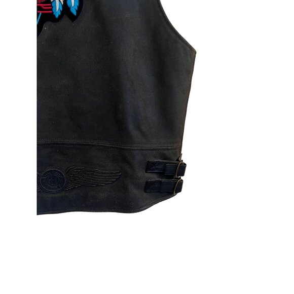 Harley-Davidson Genuine Leather Motorcycle Vintage Vest Men's Size XL - Picture 5 of 8